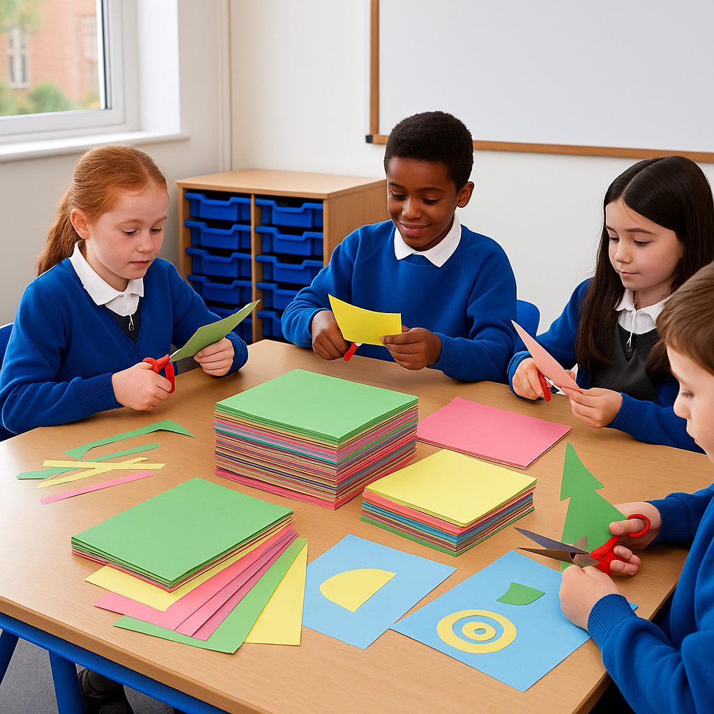 Remnant Assorted Coloured Construction Paper - Various Sizes 18Kg - ABC School Supplies
