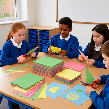 Remnant Assorted Coloured Construction Paper - Various Sizes 18Kg - ABC School Supplies