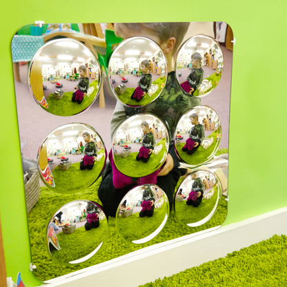 Large 16-Domed Acrylic Mirror Panel - 490mm