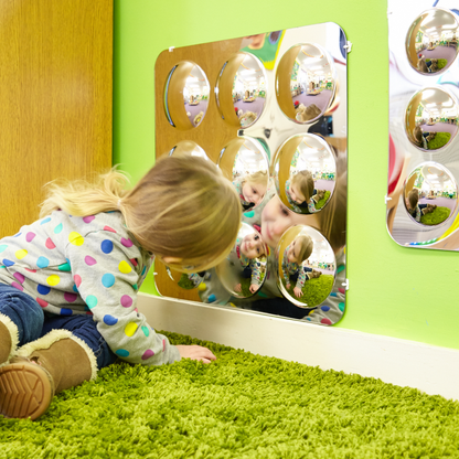 Large 16-Domed Acrylic Mirror Panel - 490mm