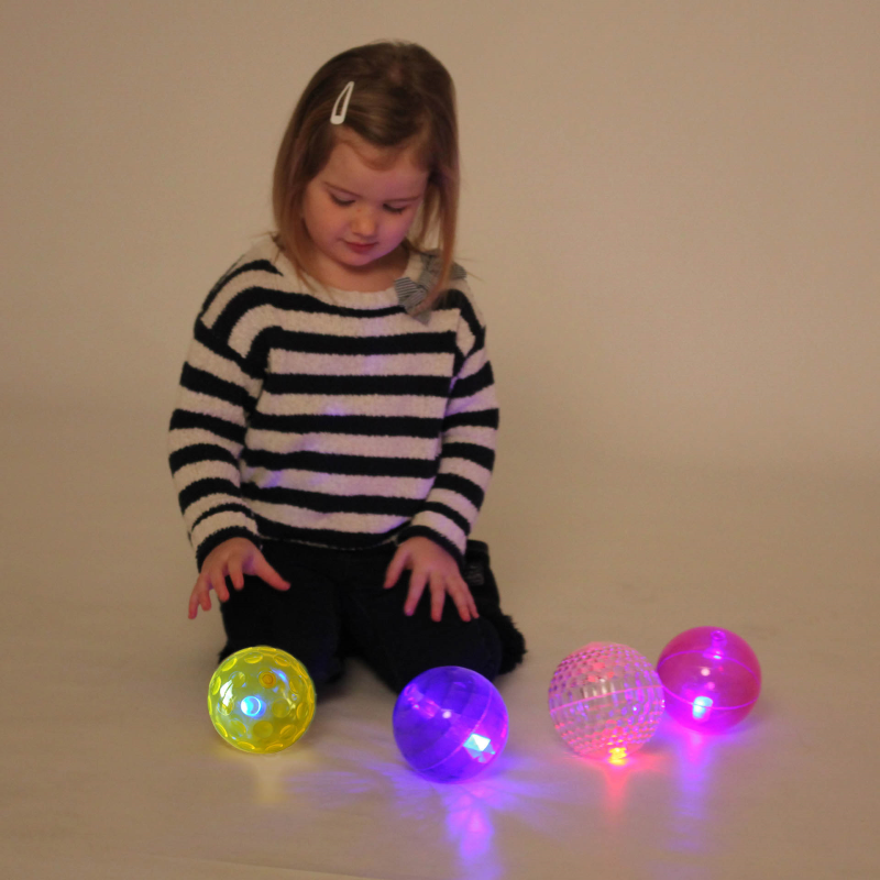 Sensory Flashing Balls (Textured) Pack of 4