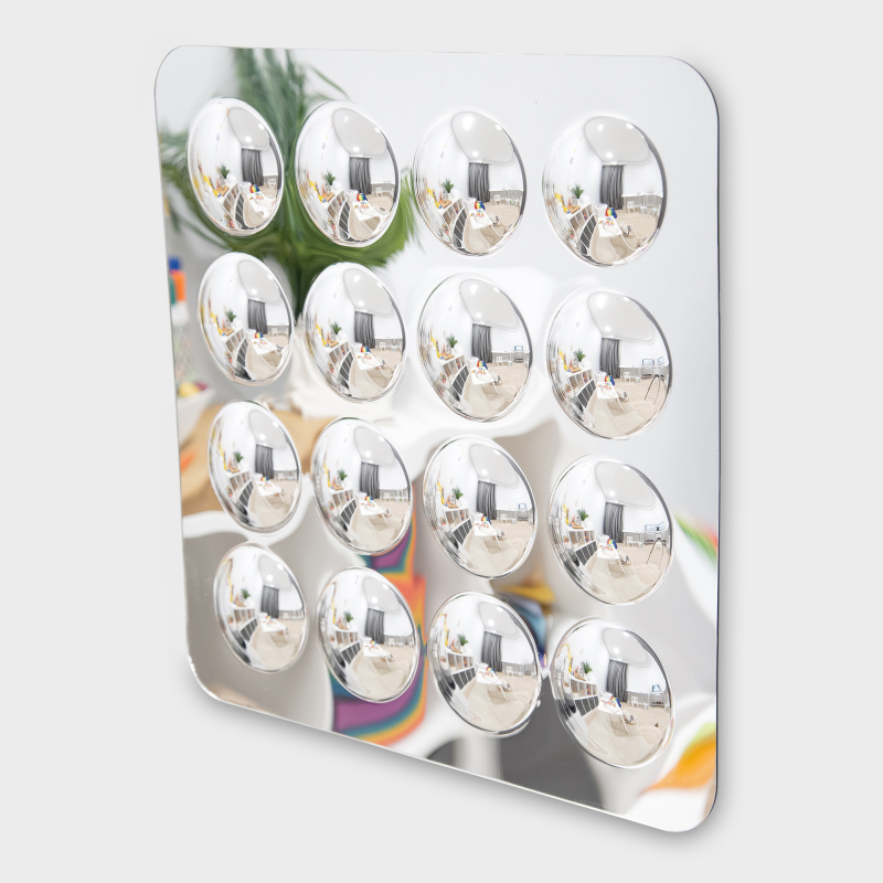 Large 16-Domed Acrylic Mirror Panel - 490mm