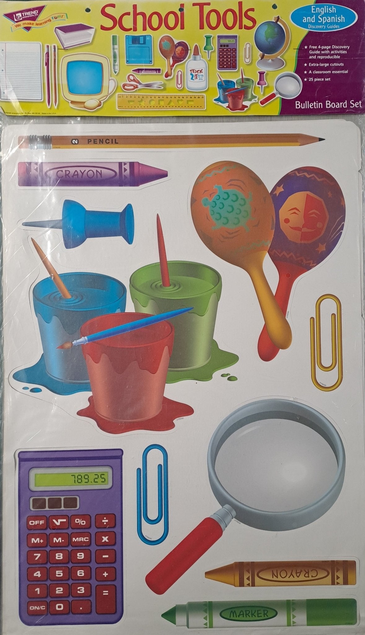 **School Tools Bulletin Board - ABC School Supplies