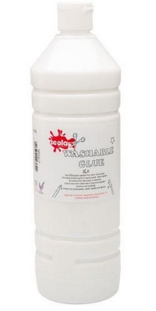 Scola Washable PVA Craft School Glue 1 litre - ABC School Supplies