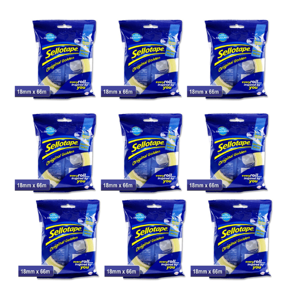 Sellotape Original Tape 18X66mm - Pack Of 12 - ABC School Supplies