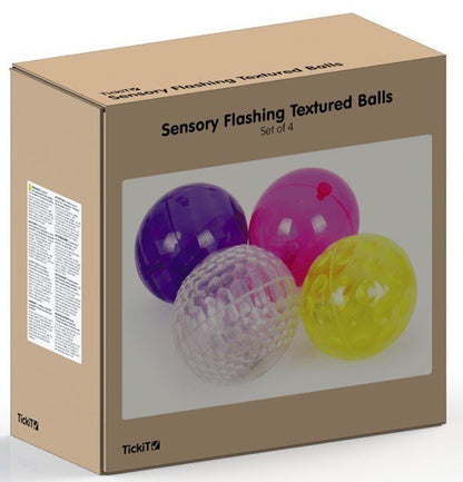 Sensory Flashing Balls (Textured) Pack of 4 - ABC School Supplies