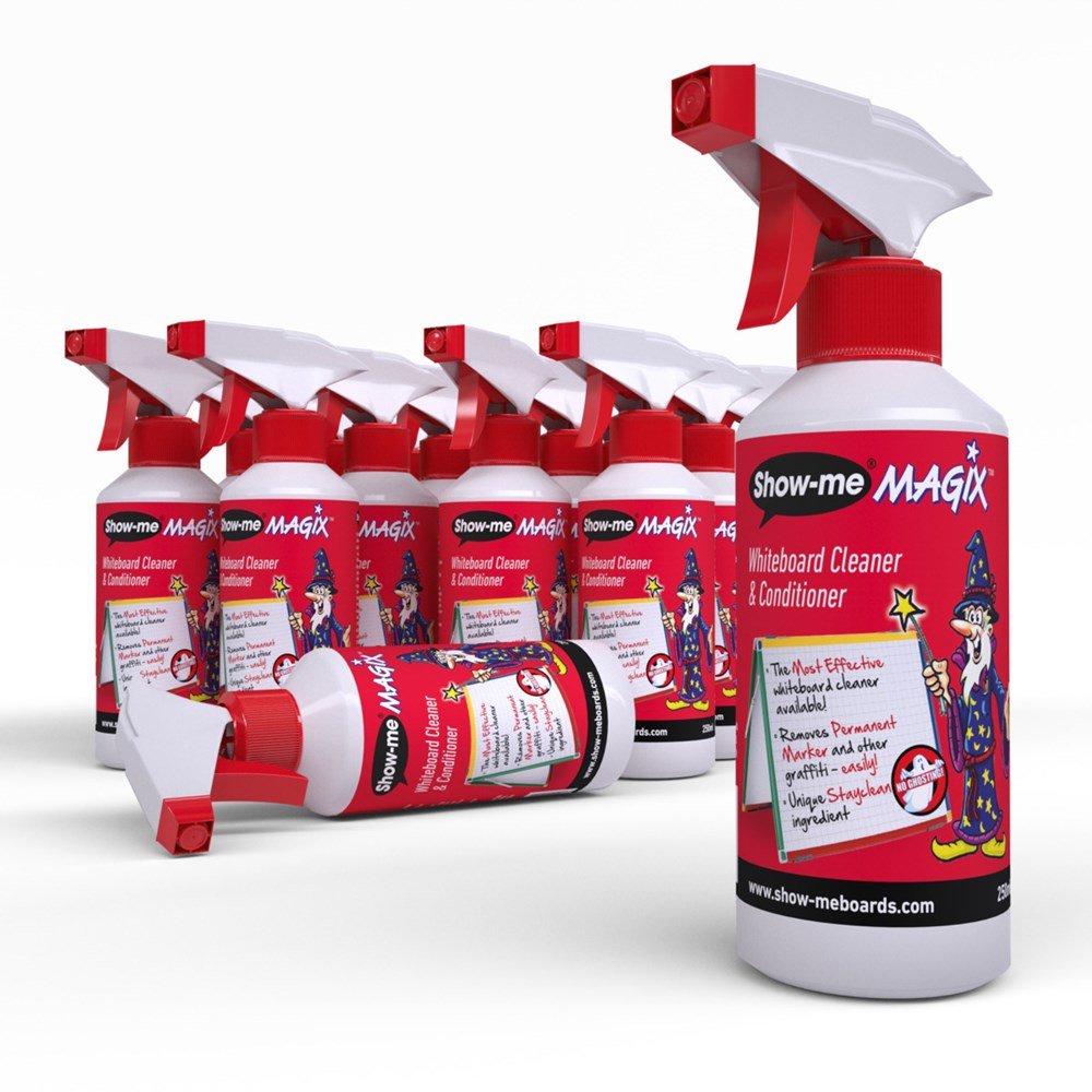 Show-Me 250ml Magix Whiteboard Cleaner & Conditioner (Pack of 16) - ABC School Supplies