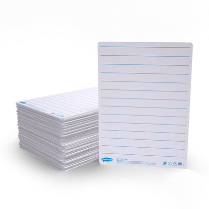 Show - Me A4 Lined Drywipe Boards Bulk Box of 100 - ABC School Supplies
