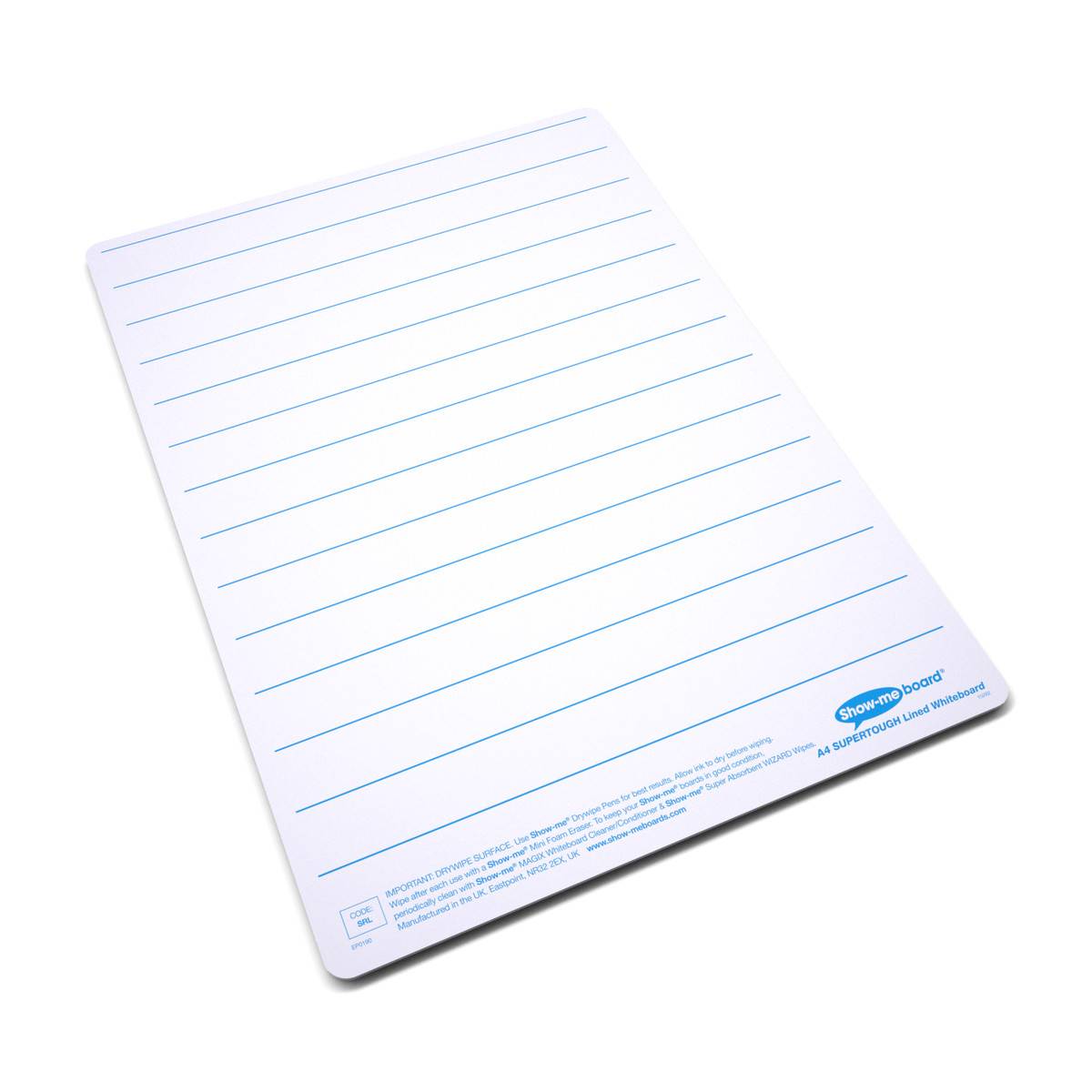 Show Me A4 Super Tough Lined Drywipe Board Pack of 10 - ABC School Supplies