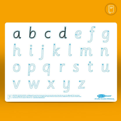 Show-Me Bulk Box Drywipe Board Pack, Pens & Erasers - Letter Formation, A4 100 Sets - ABC School Supplies