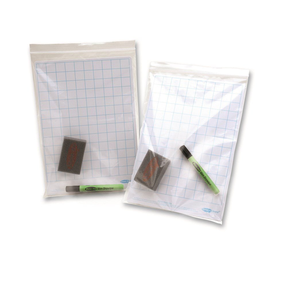Show - Me Bulk Pack Mini Whiteboard Storage Bags A4 - ABC School Supplies