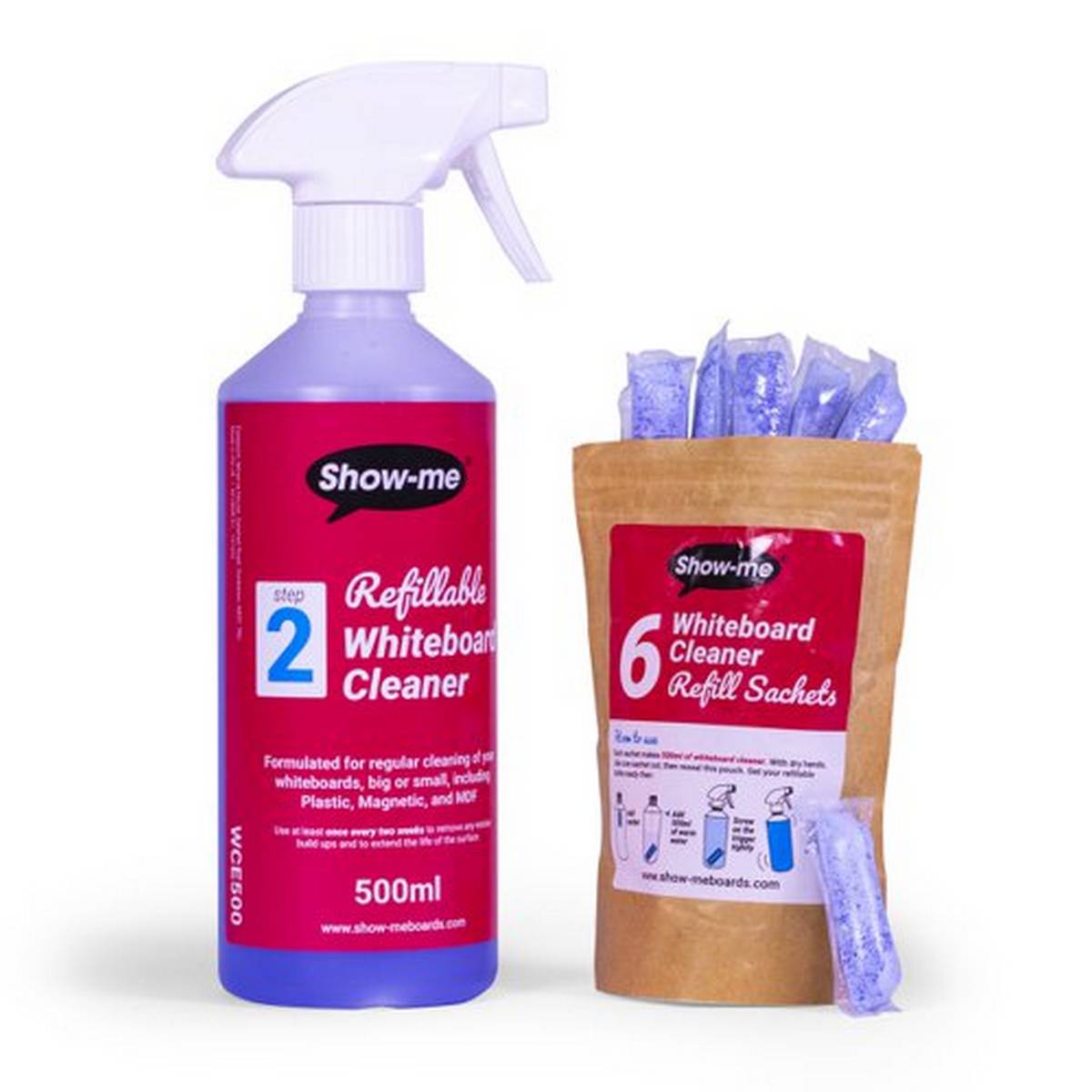 **Show - Me Refillable Trigger Spray Whiteboard Cleaner, 500Ml - ABC School Supplies