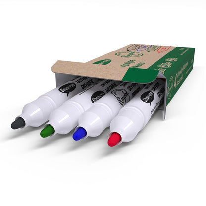 **Show - Me Teacher Drywipe Markers - Assorted Pack of 4 - ABC School Supplies