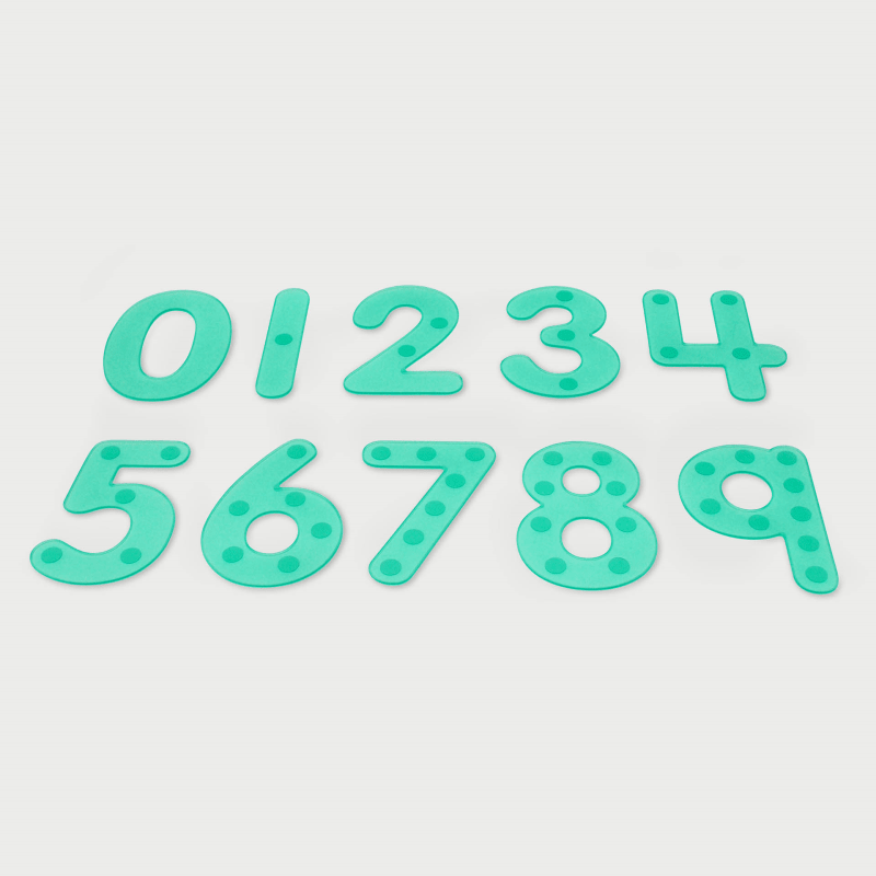 Silishapes® Dot Numbers Green Pack of 10 - ABC School Supplies