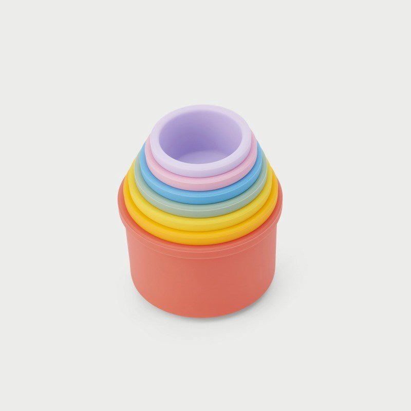 SiliSoft Round Stacking Cups (Rainbow) - 7 Pack - ABC School Supplies