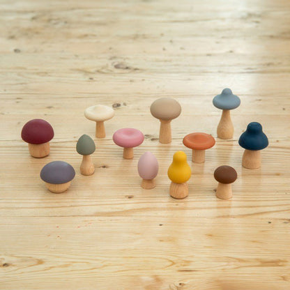 SiliSoft Woodland Mushrooms (Earth) - 12 Pack - ABC School Supplies