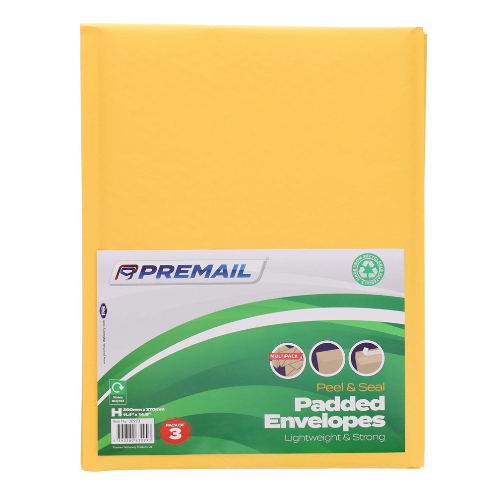 Size H Padded Envelopes Pack of 3 - ABC School Supplies