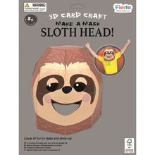 Sloth 3D Mask Card Craft Kit - ABC School Supplies