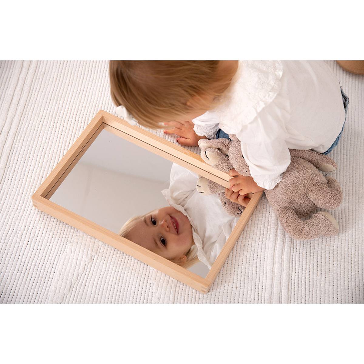 Small Wooden Mirror Tray - ABC School Supplies