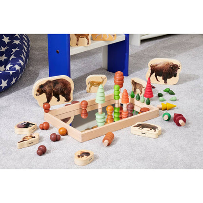 Small Wooden Mirror Tray - ABC School Supplies