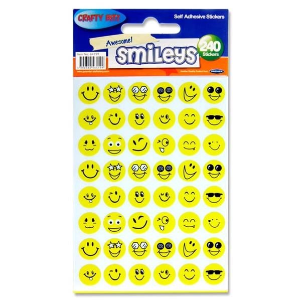 Smiley Faces Sticker Pack Of 240 - ABC School Supplies