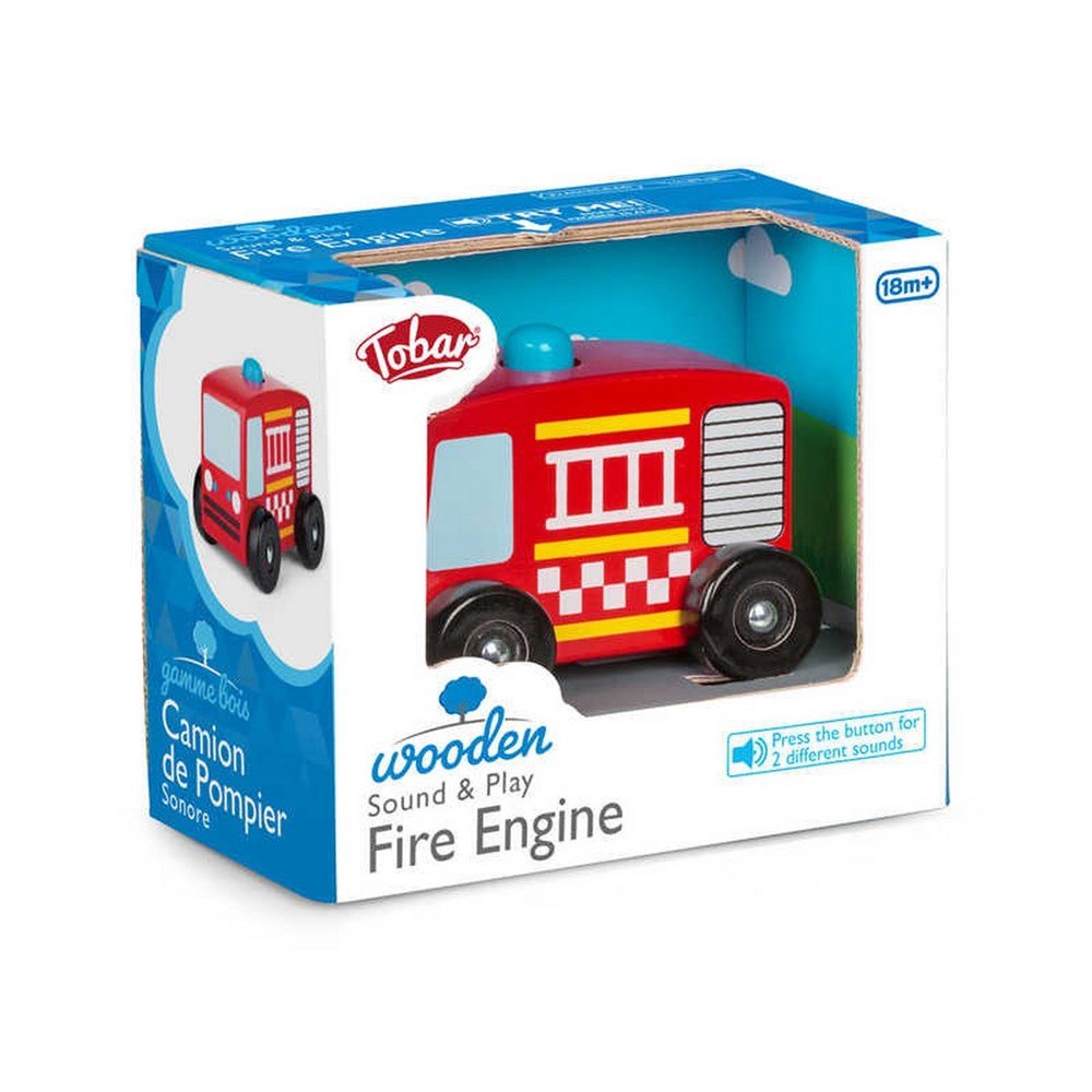 **Sound And Play Wooden Fire Engine - ABC School Supplies