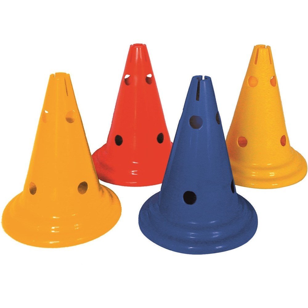 Spordas Cone With Holes 30 Cm 12 Holes Yellow - ABC School Supplies