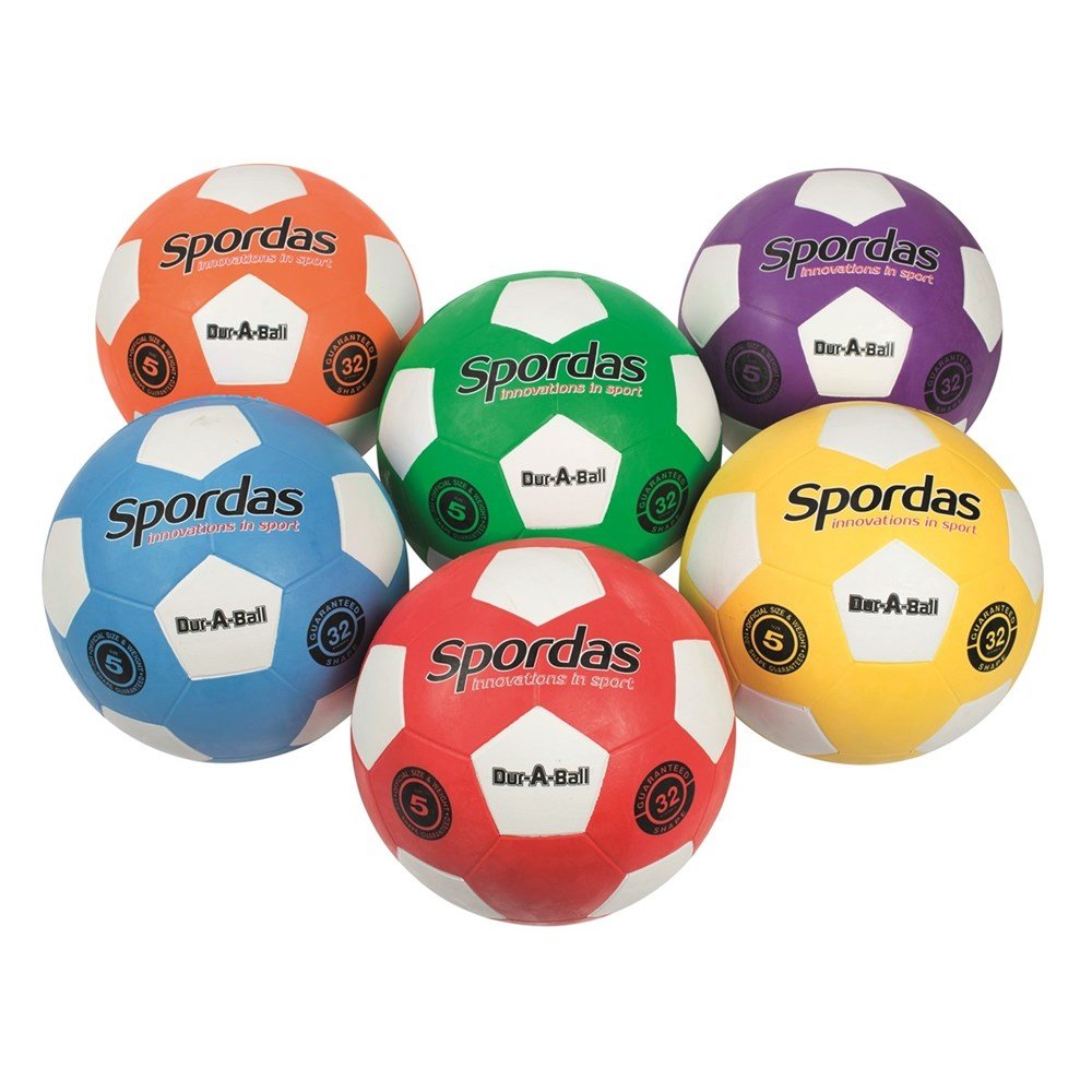 **Spordas Dur-O-Sport Footballs Size 5, Set Of 6 - ABC School Supplies