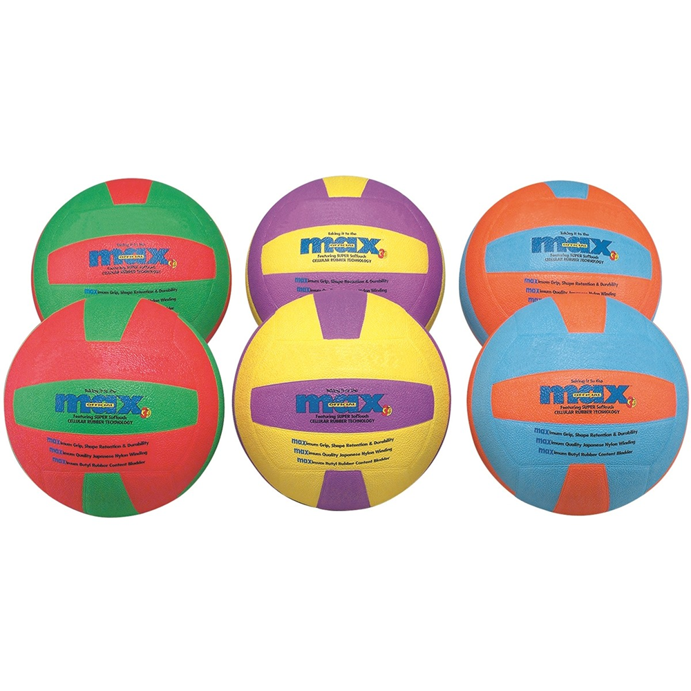 **Spordas Max Volleyballs Set Of 6 Colors - ABC School Supplies