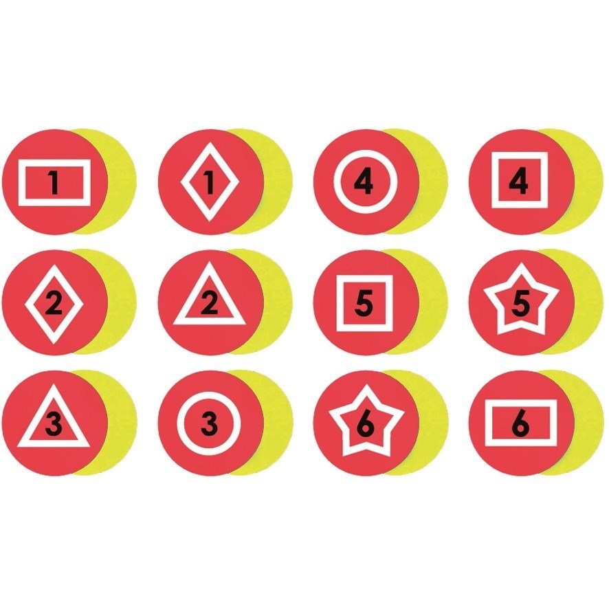 **Spordas Memory Relay Poly Spots - Red - ABC School Supplies