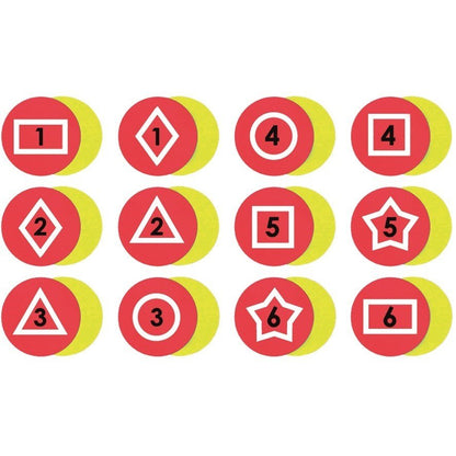 **Spordas Memory Relay Poly Spots - Yellow - ABC School Supplies