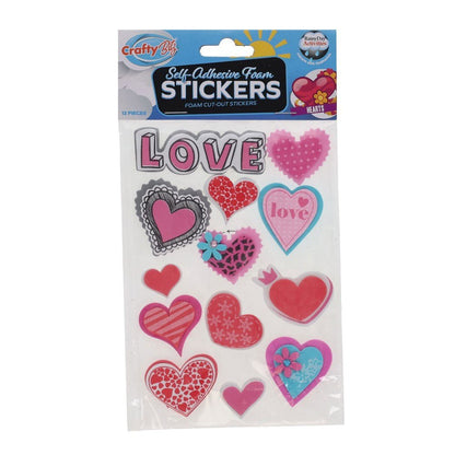 Squishy Foam Stickers - Love Hearts Pack of 13 - ABC School Supplies