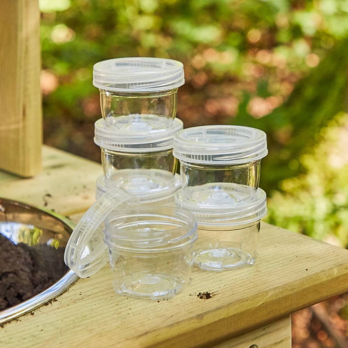 **Stackable Transparent Pots - Pack Of 6 - ABC School Supplies