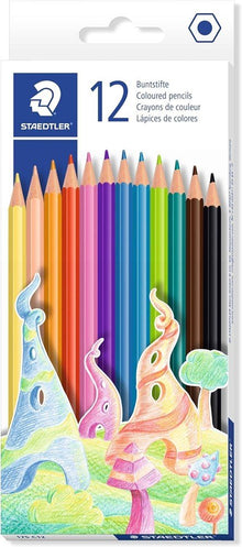 Staedtler 175 C12 Wood - Free Coloured Pencils - Box of 12 Assorted Colours - ABC School Supplies