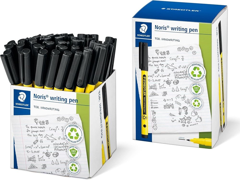 Staedtler 307 - 9 CT50 Noris Handwriting Pen - Black (Tub of 50) - ABC School Supplies