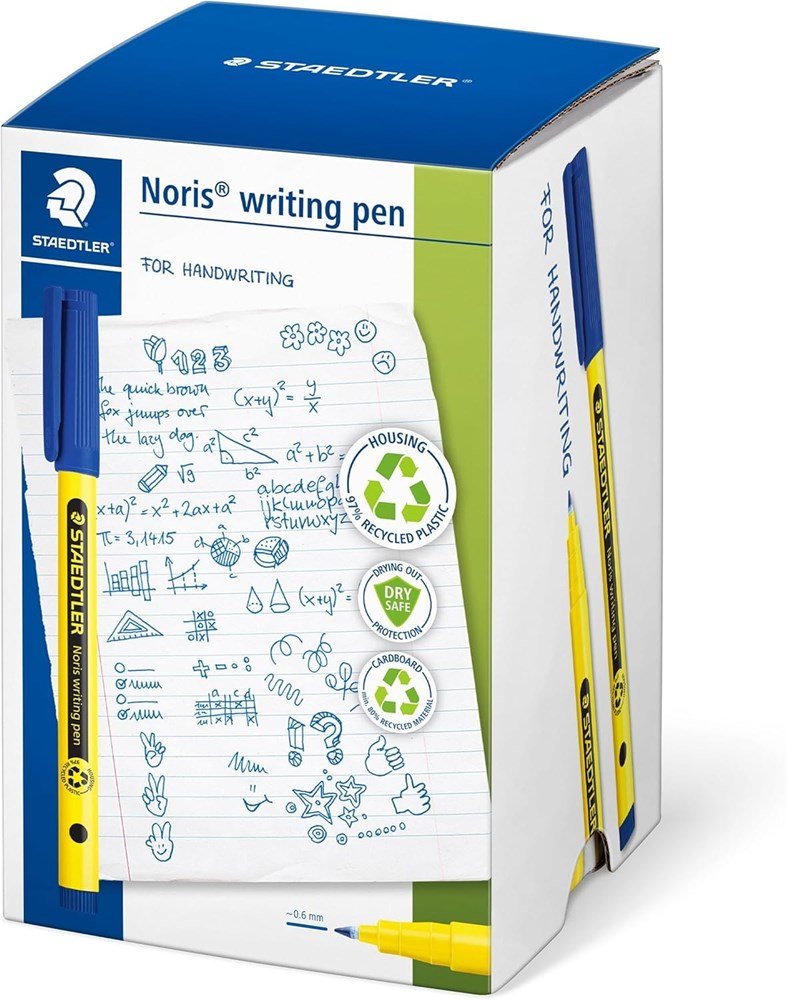 Staedtler 307 - 9 CT50 Noris Handwriting Pen - Blue (Tub of 50) - ABC School Supplies