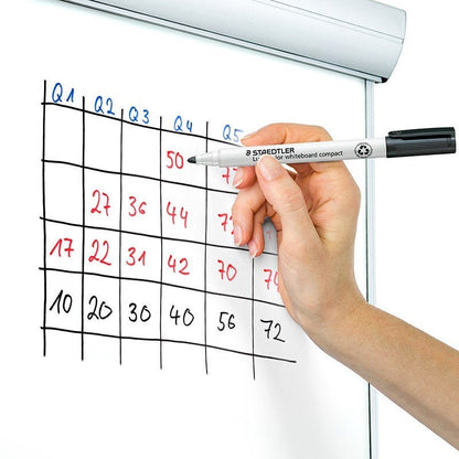 Staedtler Lumocolor Compact Whiteboard Marker 341 Tub of 36 Medium Bullet Black - ABC School Supplies