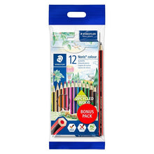 Staedtler Noris Colour 185 - Box of 12 in Asstd. Colours, Eraser + FREE Red Pencil - ABC School Supplies