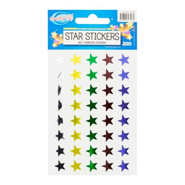Stars Pack Of 200 Stickers - ABC School Supplies