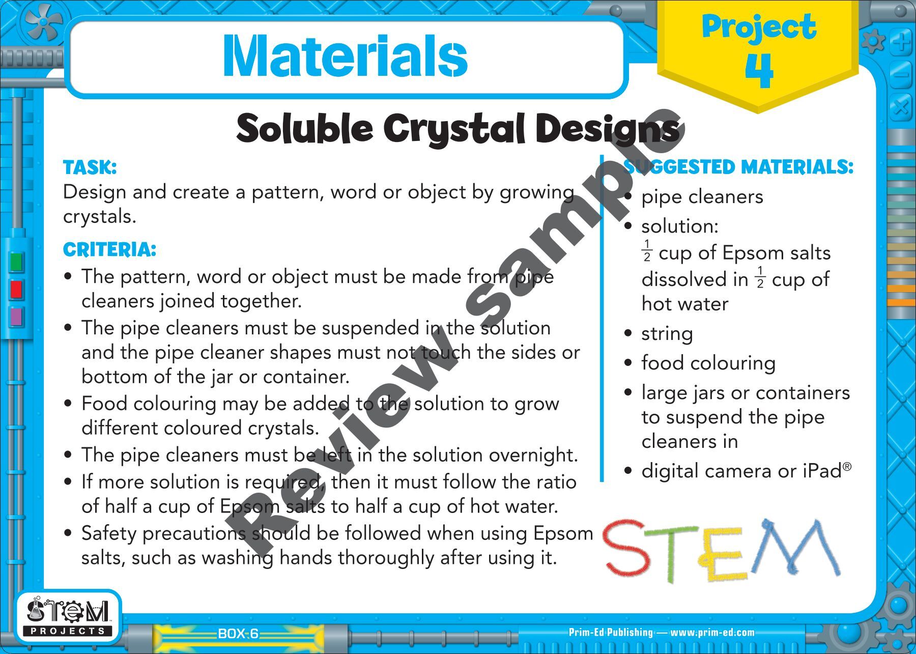 Stem Projects: 6th Class - ABC School Supplies