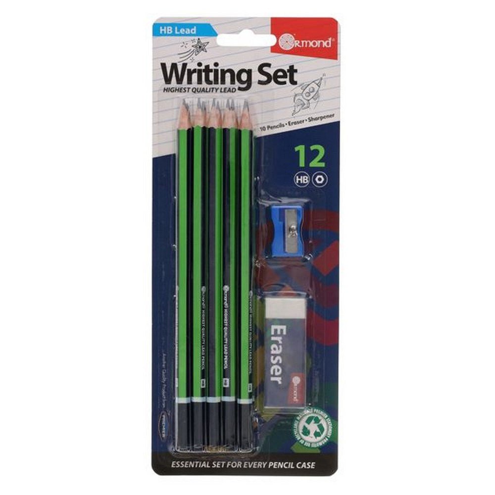 Student Solutions 12Pc Pencils Eraser & Sharpener Set - ABC School Supplies