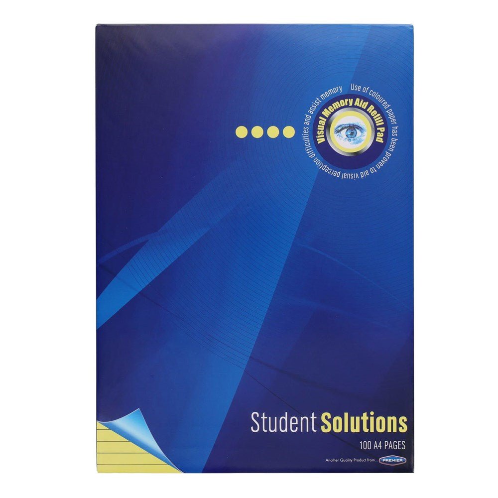 Student Solutions A4 100pg Visual Memory Aid Refill Pad - Lemon - ABC School Supplies