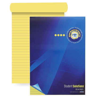 Student Solutions A4 100Pg Visual Memory Aid Refill Pad - Yellow - ABC School Supplies