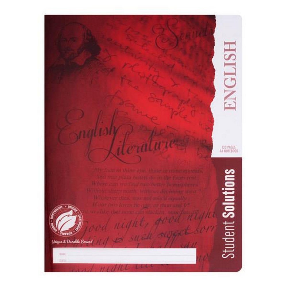 **Student Solutions A4 120Pg Durable Cover Manuscript Book English - ABC School Supplies