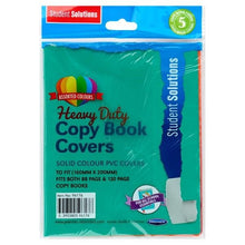 **Student Solutions Heavy Duty Copy Book Covers Coloured - Pack Of 5 - ABC School Supplies