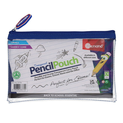 Student Solutions Transparent Pencil Case 200 x 125mm - ABC School Supplies