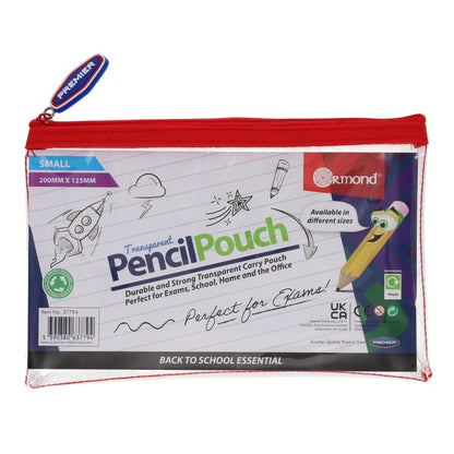 Student Solutions Transparent Pencil Case 200 x 125mm - ABC School Supplies