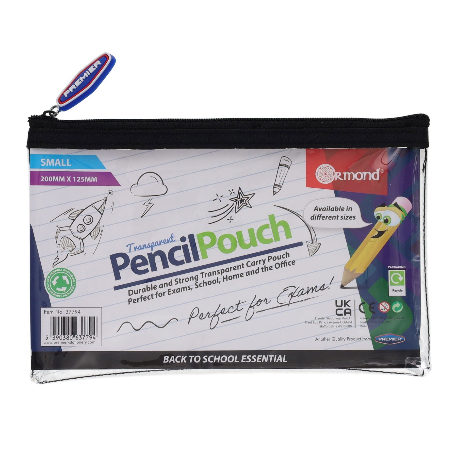 Student Solutions Transparent Pencil Case 200 x 125mm - ABC School Supplies