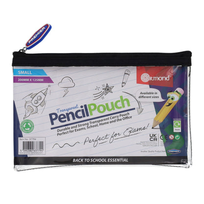 Student Solutions Transparent Pencil Case 200 x 125mm - ABC School Supplies
