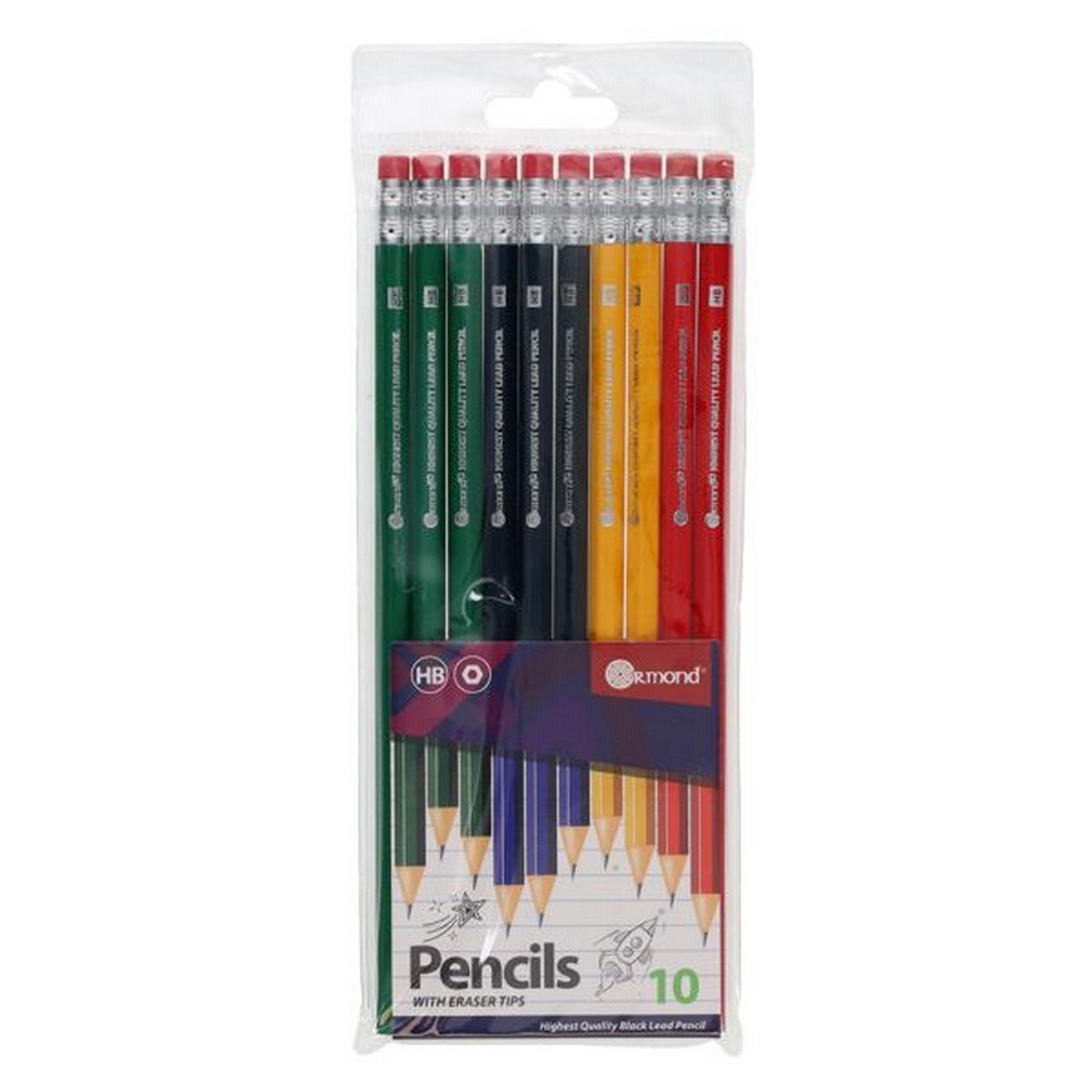 Student Solutions Wallet 10 Hb Rubber Tipped Pencils - ABC School Supplies